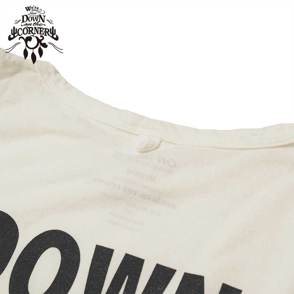 3/4 COTTON HEMP TEE SZ "GRATE SKODEAD" / WHITE / DOWN ON THE CORNER  �����󥪥󥶥����ʡ�