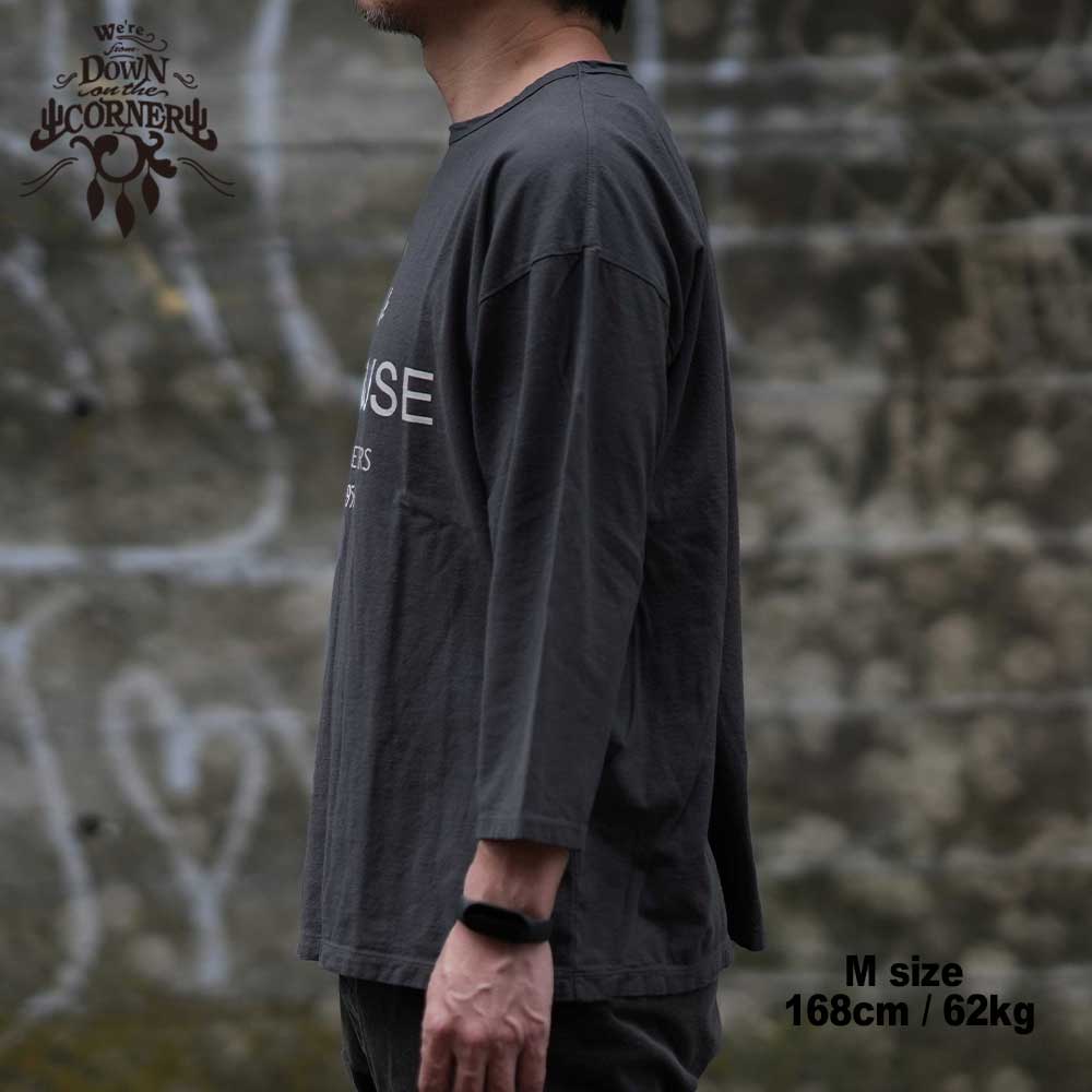 3/4 COTTON HEMP TEE SZ "MAD HOUSE" / CHARCOAL / DOWN ON THE CORNER  �����󥪥󥶥����ʡ�
