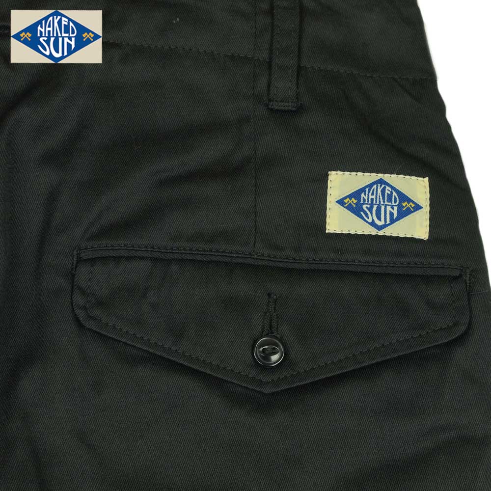 NAKED SUN GENERAL EDGED TROUSERS / BLACK