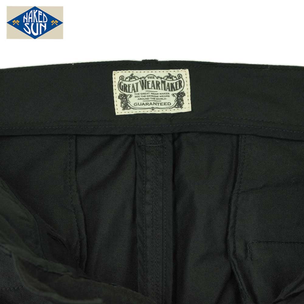 NAKED SUN GENERAL EDGED TROUSERS / BLACK
