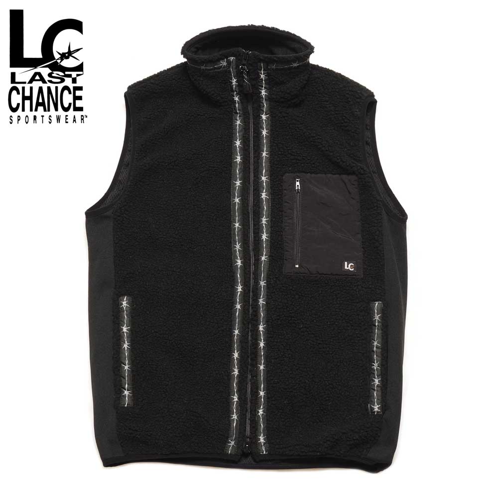 Last Chance �饹�ȥ���� RETRO BOA FULL ZIP VEST / BLACK