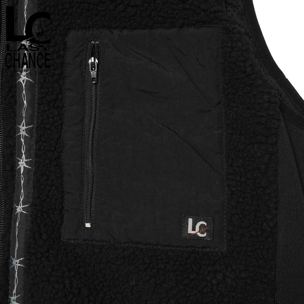 Last Chance �饹�ȥ���� RETRO BOA FULL ZIP VEST / BLACK