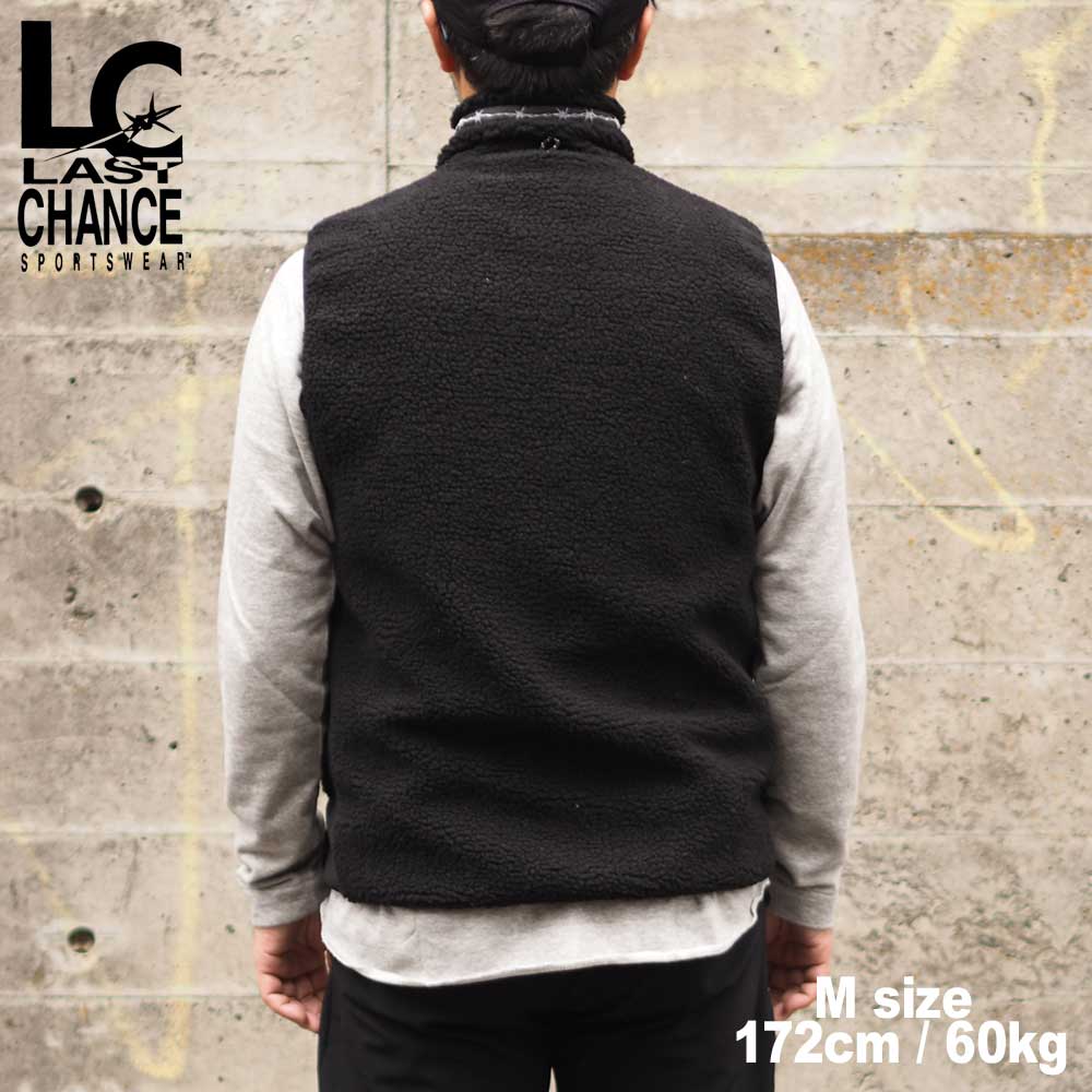 Last Chance �饹�ȥ���� RETRO BOA FULL ZIP VEST / BLACK