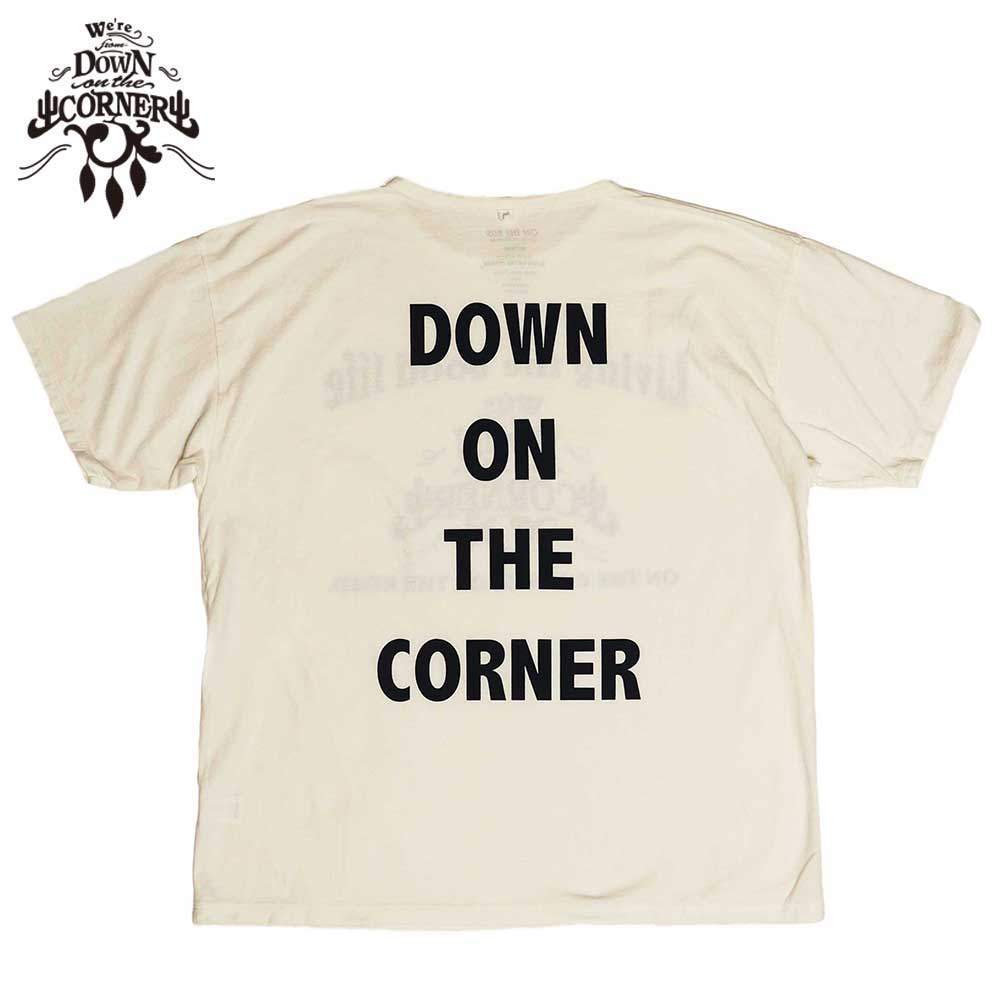 S/S COTTON HEMP TEE SZ "GOOD LIFE" / WHITE / DOWN ON THE CORNER  �����󥪥󥶥����ʡ�