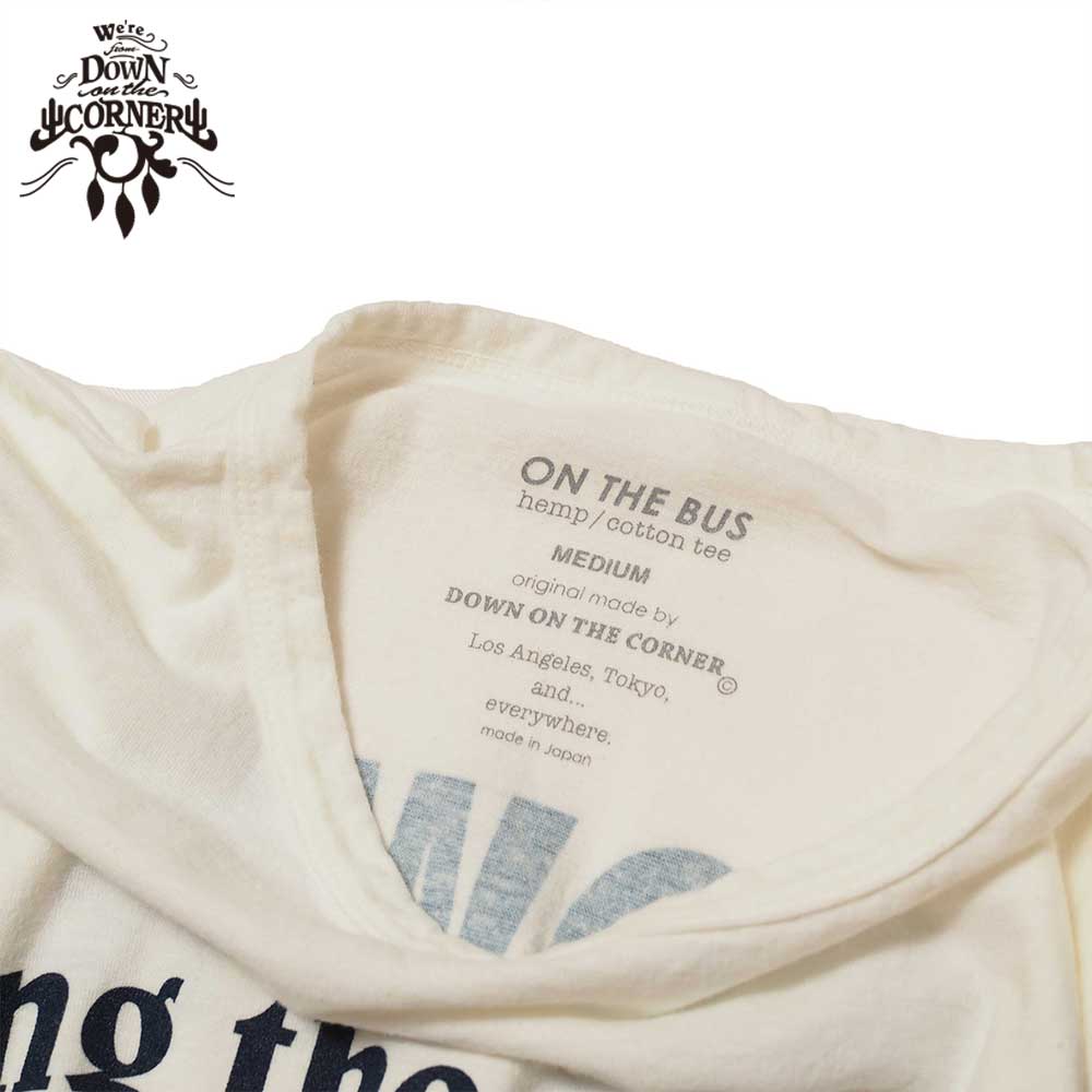 S/S COTTON HEMP TEE SZ "GOOD LIFE" / WHITE / DOWN ON THE CORNER  �����󥪥󥶥����ʡ�