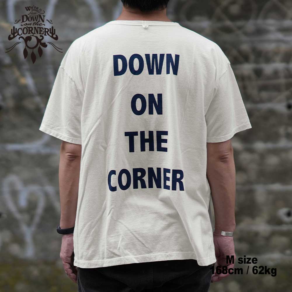 S/S COTTON HEMP TEE SZ "GOOD LIFE" / WHITE / DOWN ON THE CORNER  �����󥪥󥶥����ʡ�