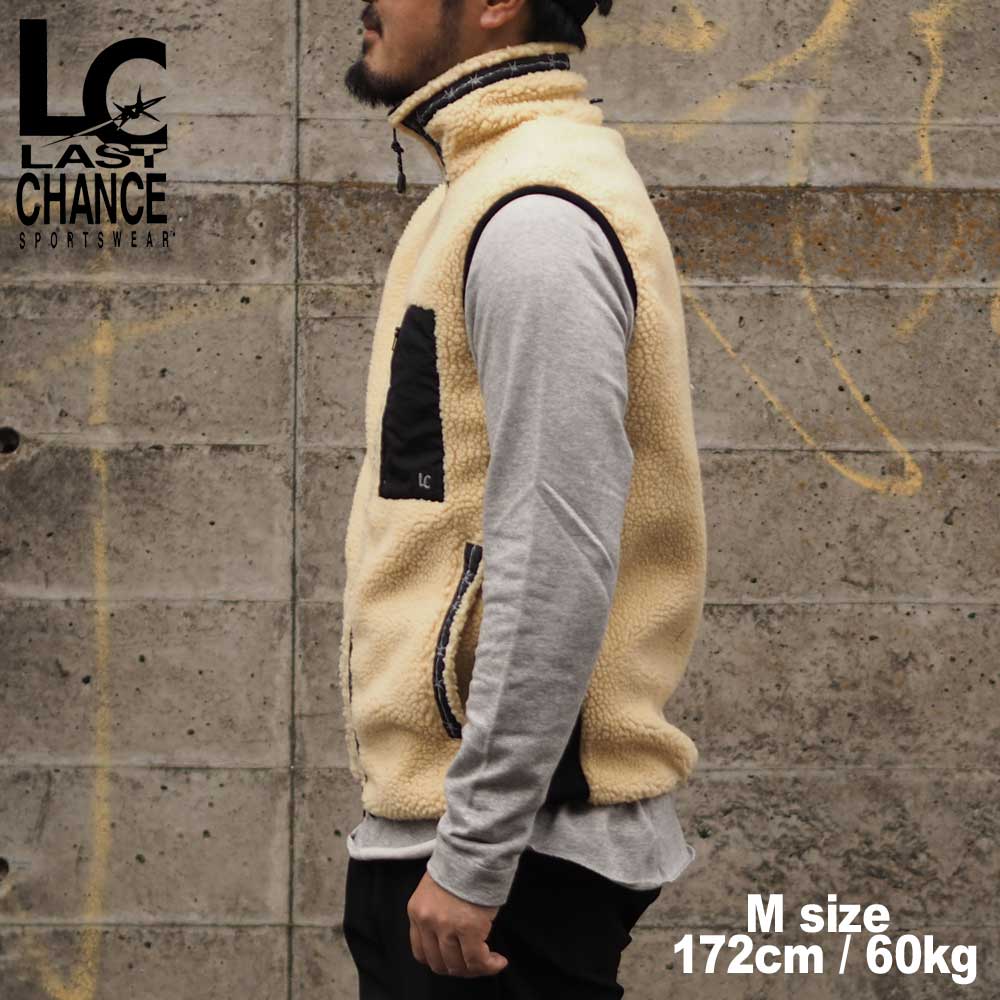 Last Chance �饹�ȥ���� RETRO BOA FULL ZIP VEST / BEIGE