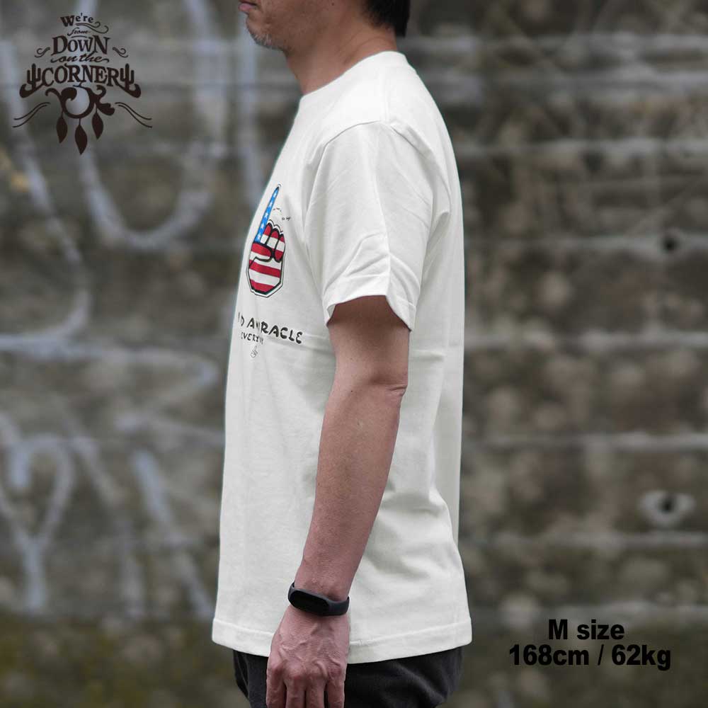 S/S TEE "I NEED A MIRACLE" / VANILLA WHITE / DOWN ON THE CORNER  �����󥪥󥶥����ʡ�