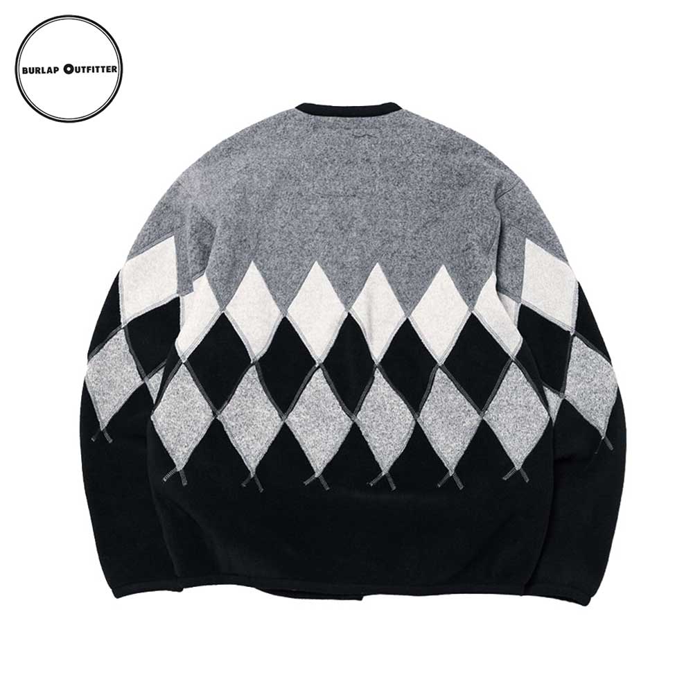 ARGYLE FLEECE CARDIGAN / H.GRAY/BLACK / Burlap Outfitter �С���åץ����ȥե��å���