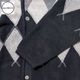 ARGYLE FLEECE CARDIGAN / H.GRAY/BLACK / Burlap Outfitter �С���åץ����ȥե��å���