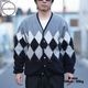 ARGYLE FLEECE CARDIGAN / H.GRAY/BLACK / Burlap Outfitter �С���åץ����ȥե��å���