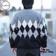 ARGYLE FLEECE CARDIGAN / H.GRAY/BLACK / Burlap Outfitter �С���åץ����ȥե��å���