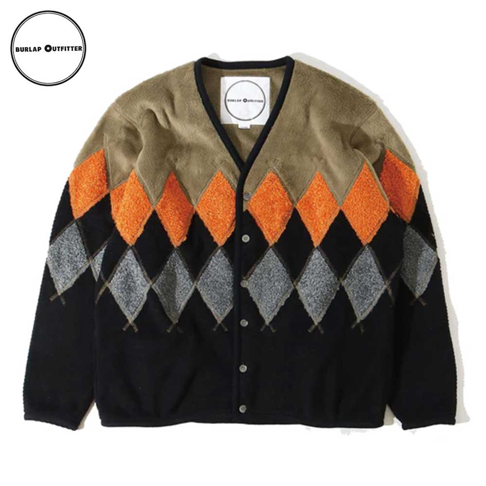 ARGYLE FLEECE CARDIGAN / OCP/BLACK / Burlap Outfitter �С���åץ����ȥե��å���