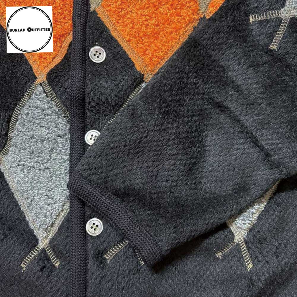 ARGYLE FLEECE CARDIGAN / OCP/BLACK / Burlap Outfitter �С���åץ����ȥե��å���