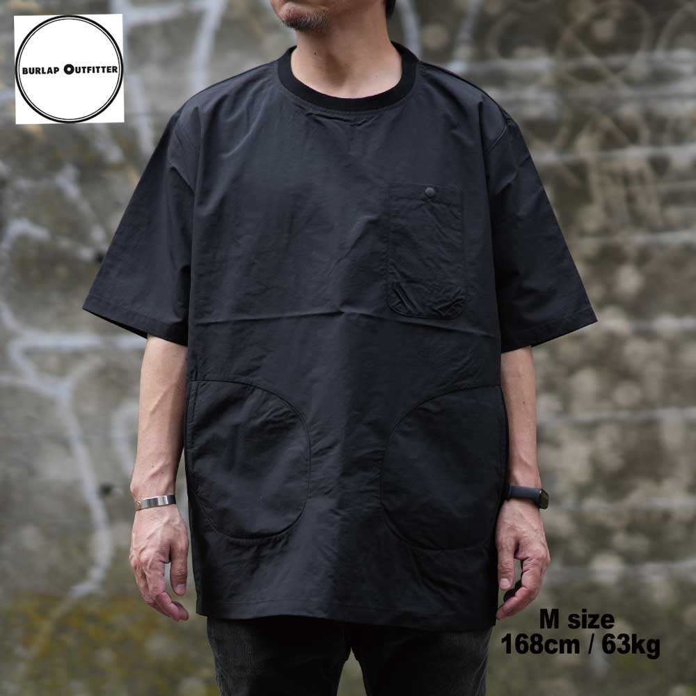 SUPPLEX NYLON S/S POCKET TEE / BLACK / Burlap Outfitter �С���åץ����ȥե��å���