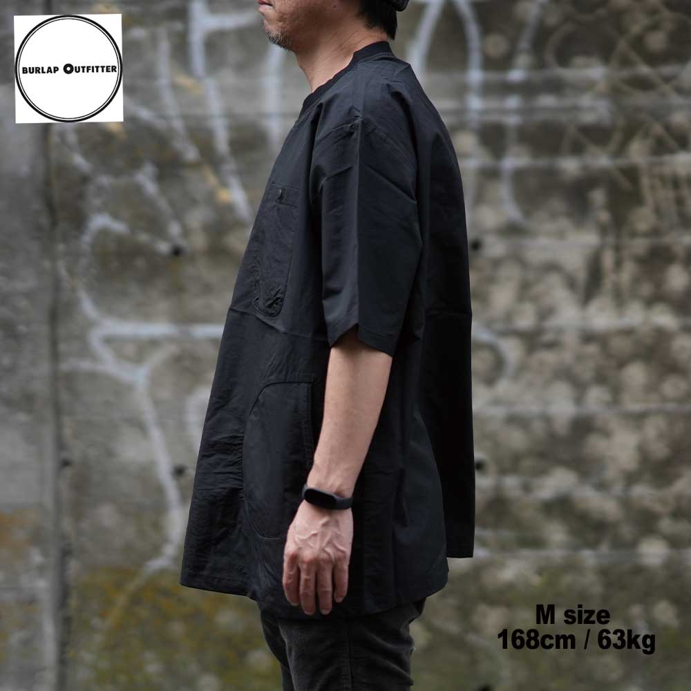 SUPPLEX NYLON S/S POCKET TEE / BLACK / Burlap Outfitter �С���åץ����ȥե��å���