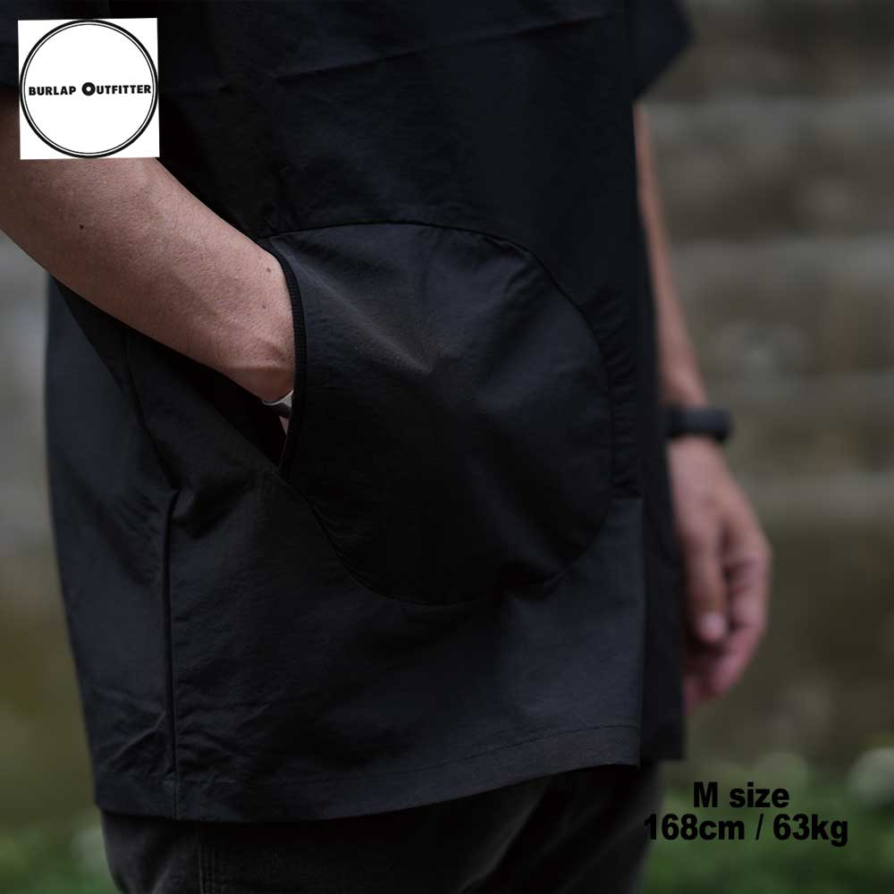 SUPPLEX NYLON S/S POCKET TEE / BLACK / Burlap Outfitter �С���åץ����ȥե��å���
