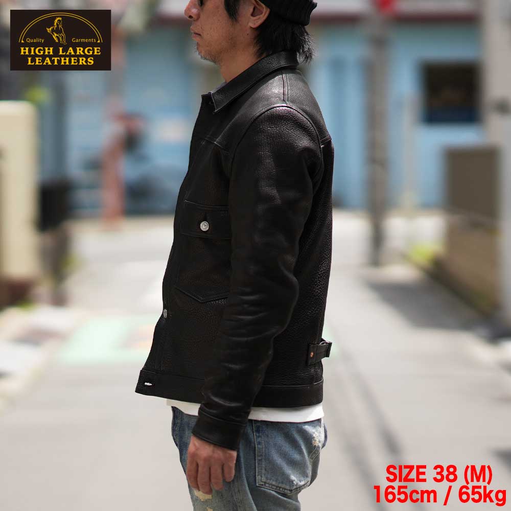 ͽ����2025SS 0001 Oklahoma City Deer (34-44)  / BLACK / HIGHLARGE LEATHERS �ϥ��顼���쥶����