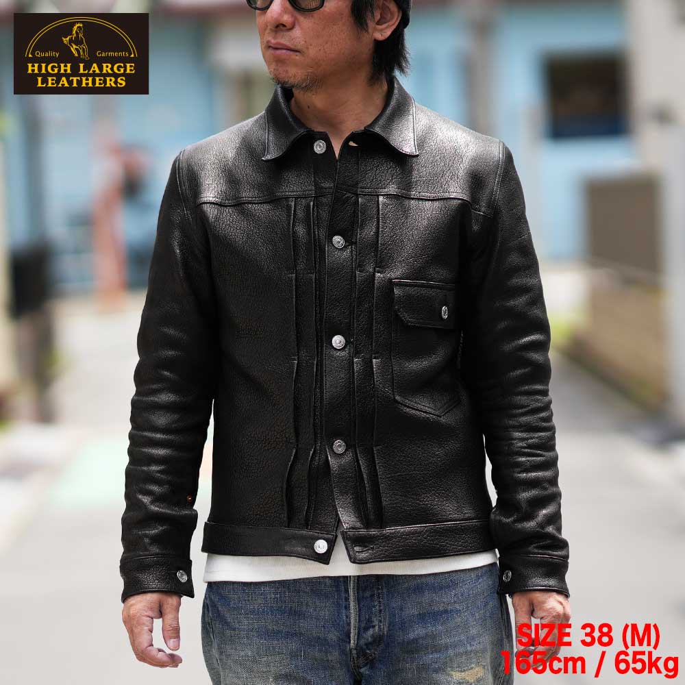 ͽ����2025SS 0001 Oklahoma City Deer (34-44)  / BLACK / HIGHLARGE LEATHERS �ϥ��顼���쥶����