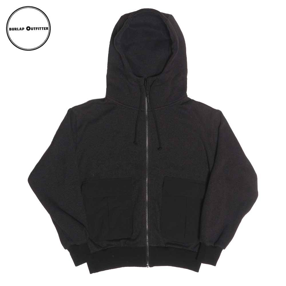 KNIT FLEECE F/Z HOODIE / BLACK / Burlap Outfitter Сåץȥեå