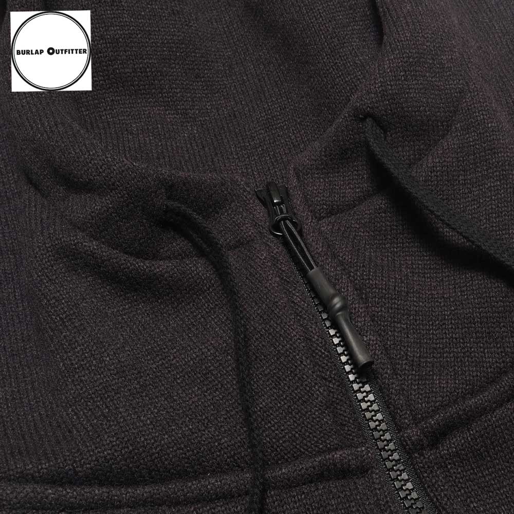 KNIT FLEECE F/Z HOODIE / BLACK / Burlap Outfitter Сåץȥեå