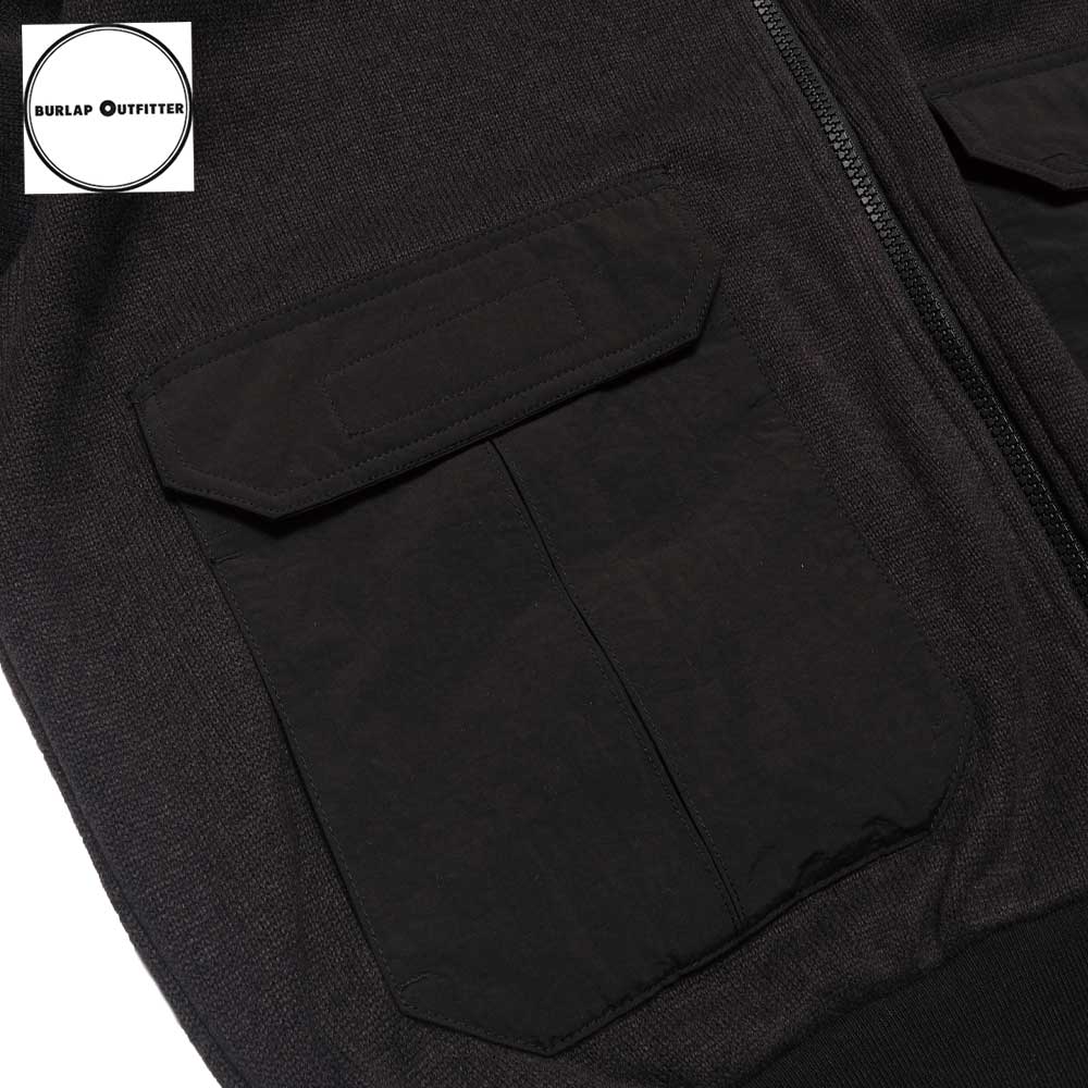 KNIT FLEECE F/Z HOODIE / BLACK / Burlap Outfitter Сåץȥեå
