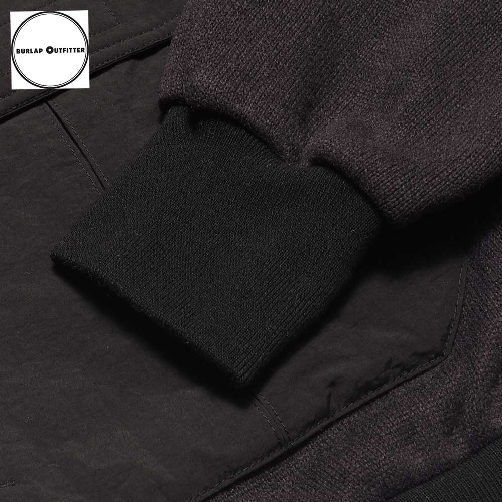 KNIT FLEECE F/Z HOODIE / BLACK / Burlap Outfitter Сåץȥեå