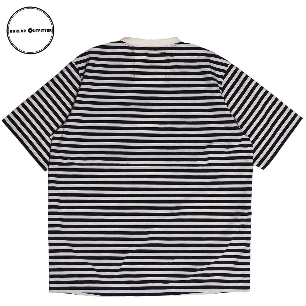SUPPLEX NYLON S/S POCKET TEE PRINTED /NAVY/WHITE CANDY STRIPE / Burlap Outfitter �С���åץ����ȥե��å���