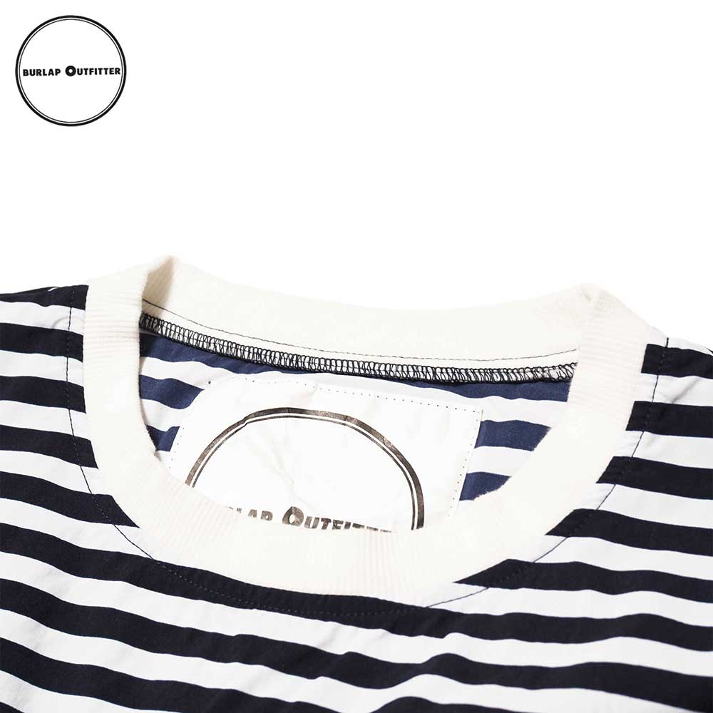 SUPPLEX NYLON S/S POCKET TEE PRINTED /NAVY/WHITE CANDY STRIPE / Burlap Outfitter �С���åץ����ȥե��å���