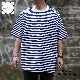 SUPPLEX NYLON S/S POCKET TEE PRINTED /NAVY/WHITE CANDY STRIPE / Burlap Outfitter �С���åץ����ȥե��å���
