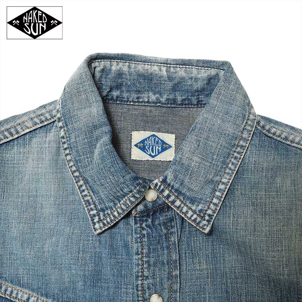 DENIM WESTERN SHIRT NS001003 / IND USED WASH / NAKED SUN ͥåɥ