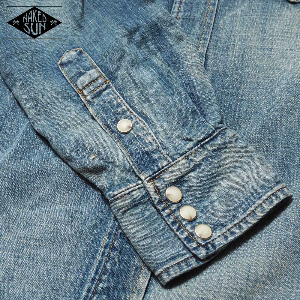 DENIM WESTERN SHIRT NS001003 / IND USED WASH / NAKED SUN ͥåɥ