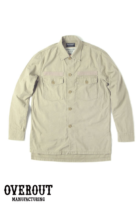 OVEROUT �����С������ȡ�MILITARY SHIRTS���ߥ꥿�꡼����� (BEIGE)