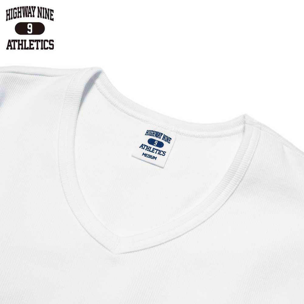 V-NECK RIB L/S Tee  / WHITE / HIGHWAY NINE �ϥ��������ʥ���