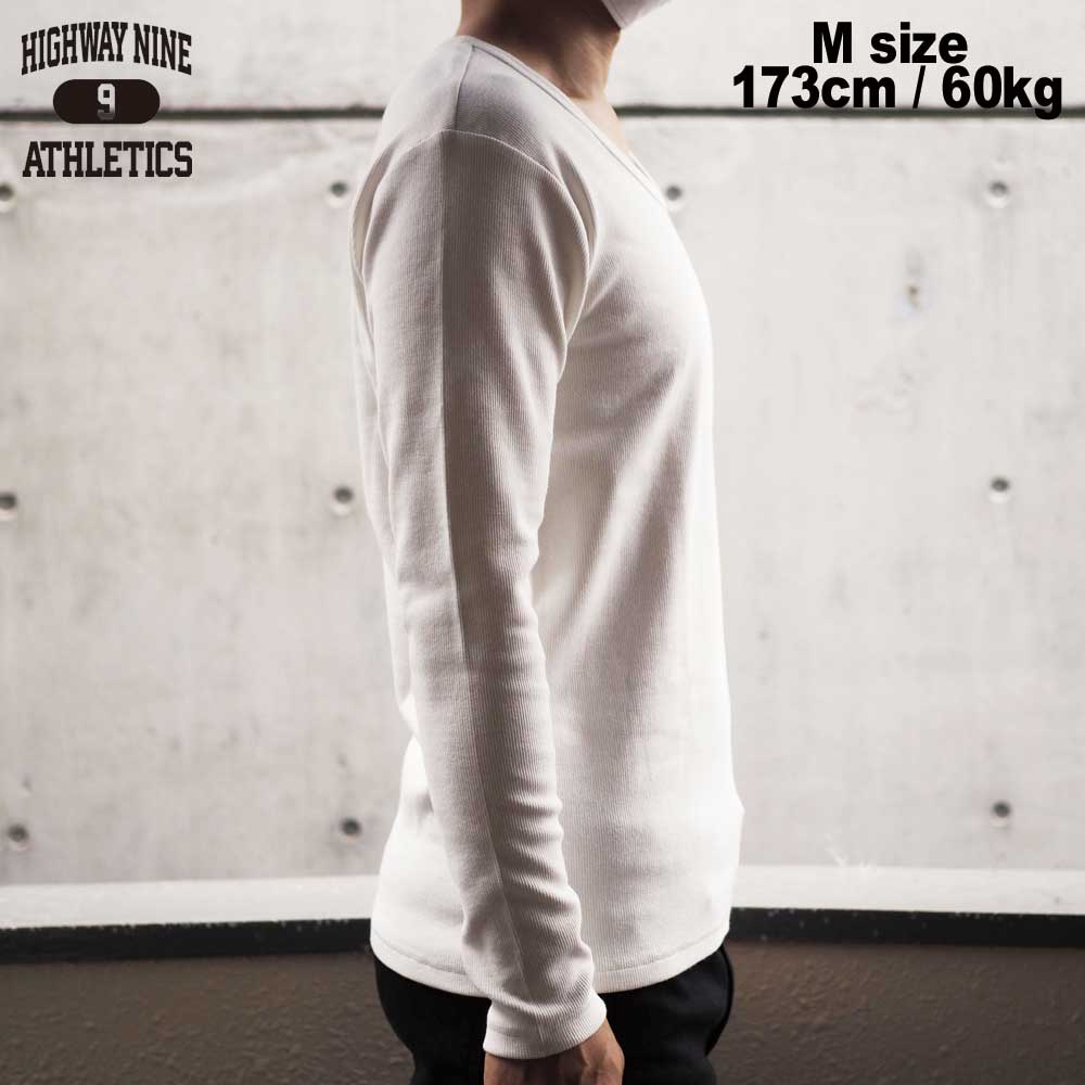 V-NECK RIB L/S Tee  / WHITE / HIGHWAY NINE �ϥ��������ʥ���