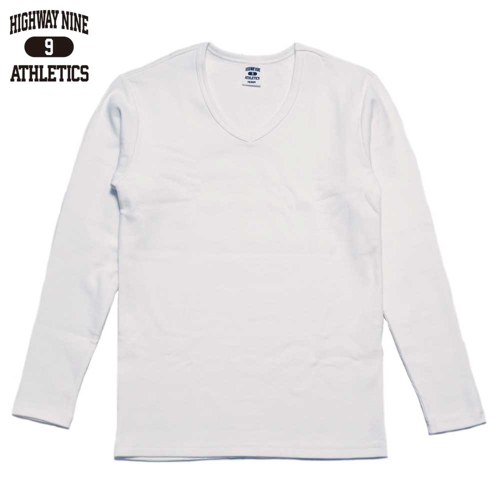 V-NECK RIB L/S Tee  / WHITE / HIGHWAY NINE �ϥ��������ʥ���