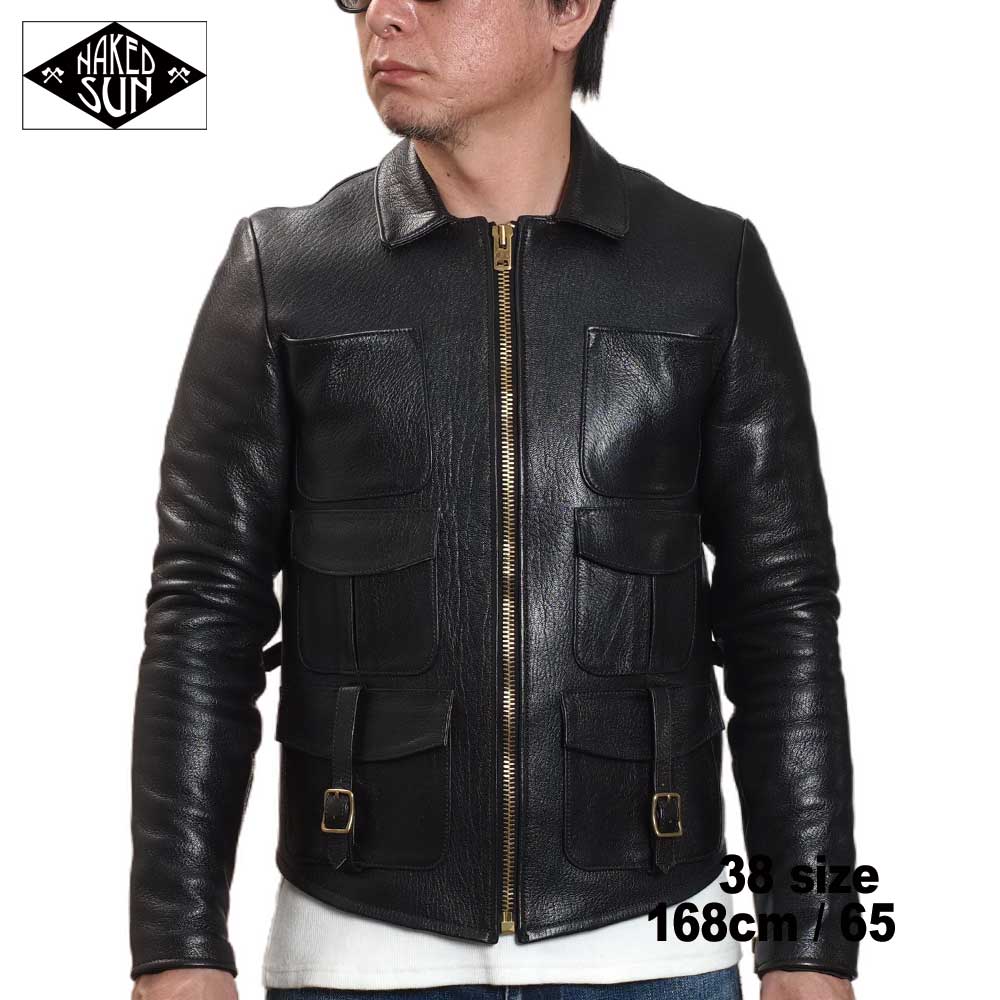 2024AWͽ���� NS000002 Thunder Road (34-42) / BLACK GOATSKIN / NAKED SUN �ͥ����åɥ���