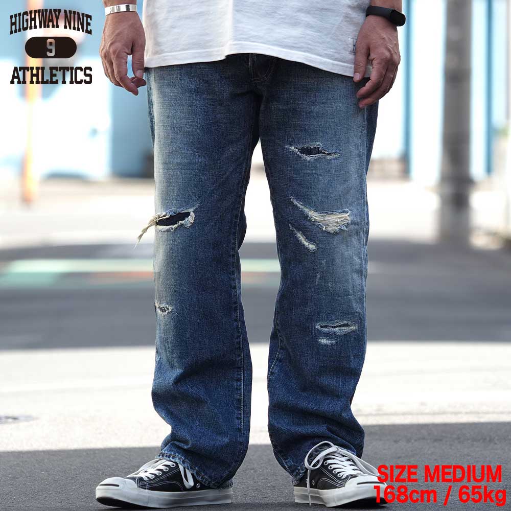 RED LINE 5POCKET LOOSE STRAIGHT HN010007 / REP1 / HIGHWAY NINE �ϥ��������ʥ���