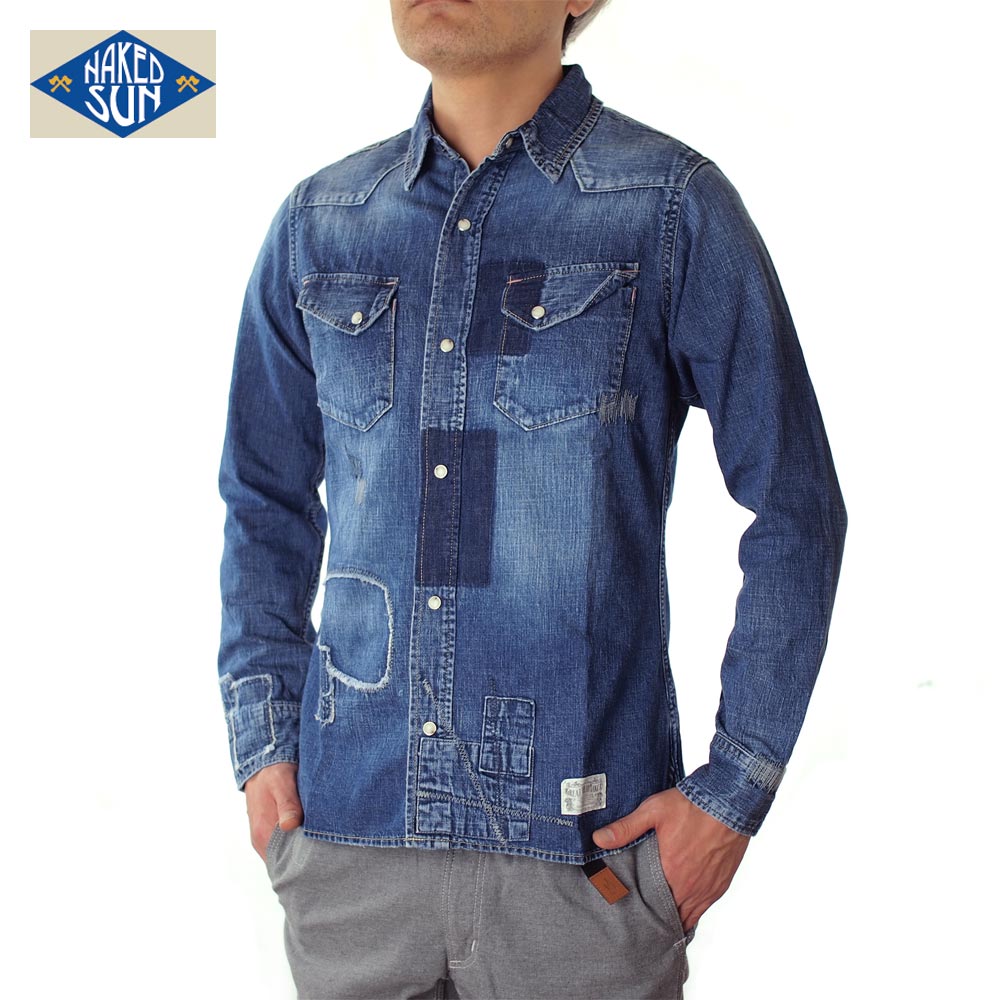 NAKED SUN / 27MW WESTERN DENIM SHIRTS ( USED-SP7S )