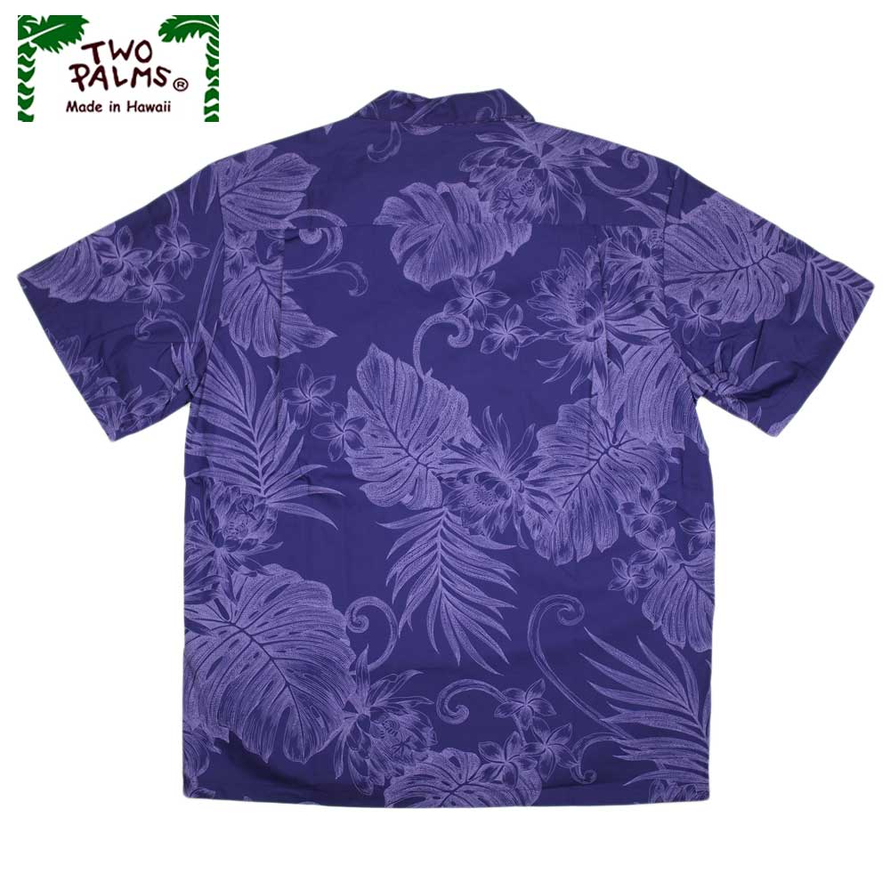 TWO PALMS �ȥ����ѡ��ॹ SS HAWAIIAN SHIRTS / MONSTERA SERIES PURPLE