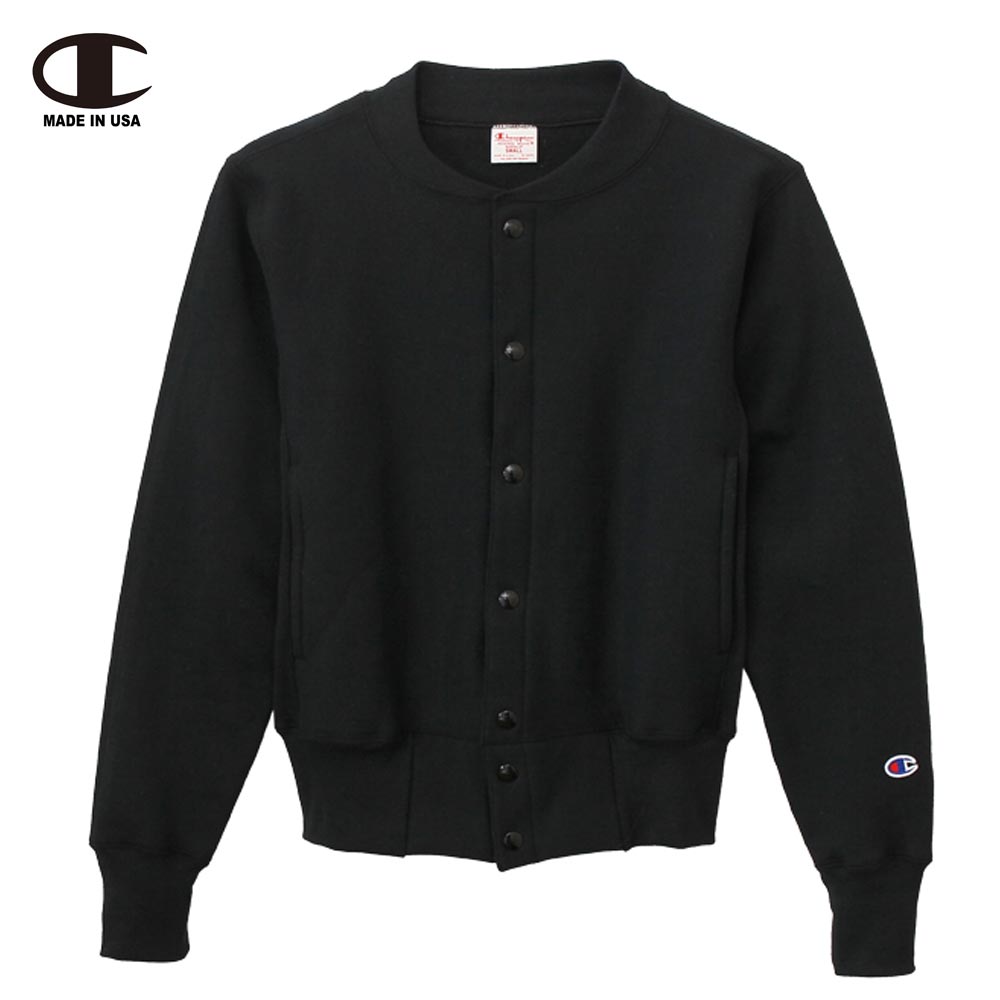 Champion  REVERSE WEAVE "MADE IN USA" SNAP SWEAT SHIRTS / (090)BLACK