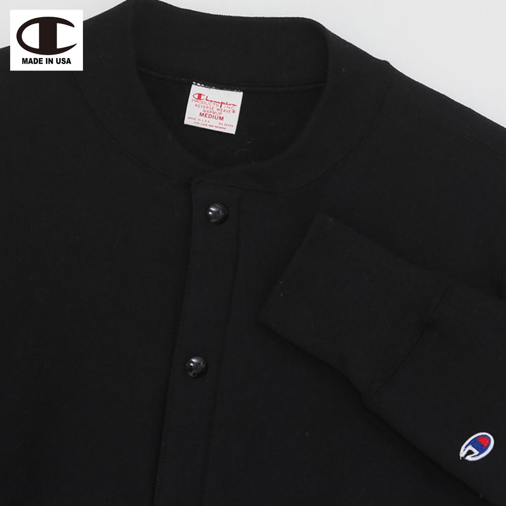 Champion  REVERSE WEAVE "MADE IN USA" SNAP SWEAT SHIRTS / (090)BLACK
