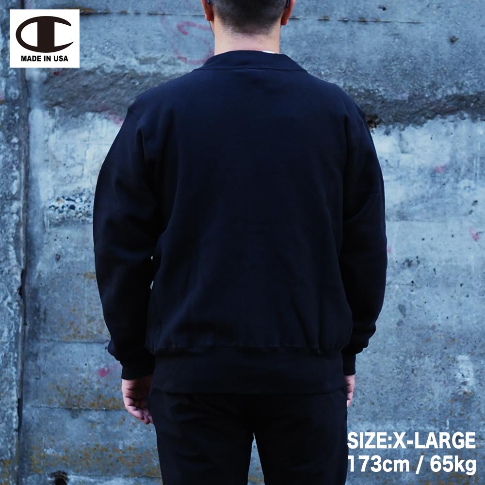 Champion  REVERSE WEAVE "MADE IN USA" SNAP SWEAT SHIRTS / (090)BLACK