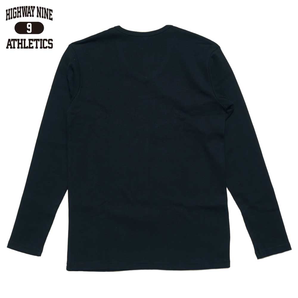 V-NECK RIB L/S Tee  / BLACK / HIGHWAY NINE ϥʥ