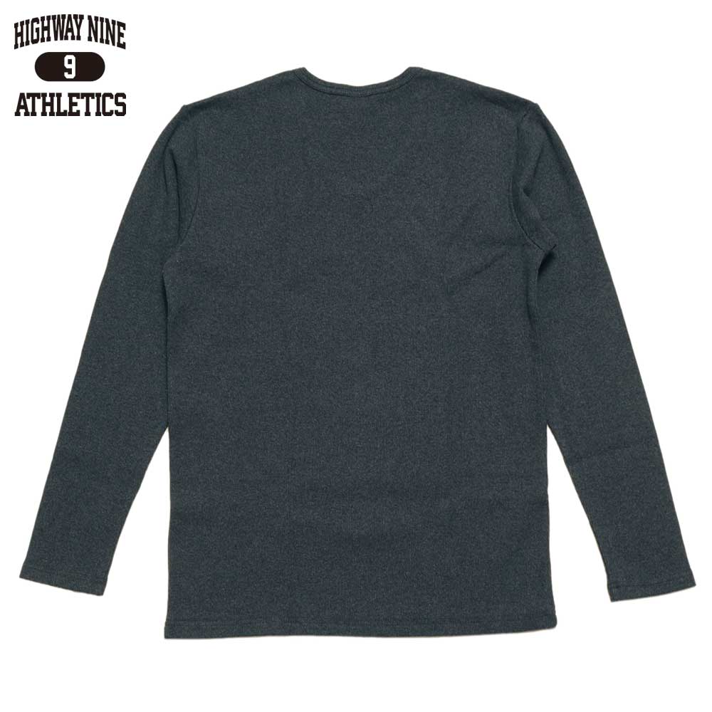 V-NECK RIB L/S Tee  / CHARCOAL / HIGHWAY NINE ϥʥ