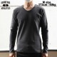 V-NECK RIB L/S Tee  / CHARCOAL / HIGHWAY NINE ϥʥ