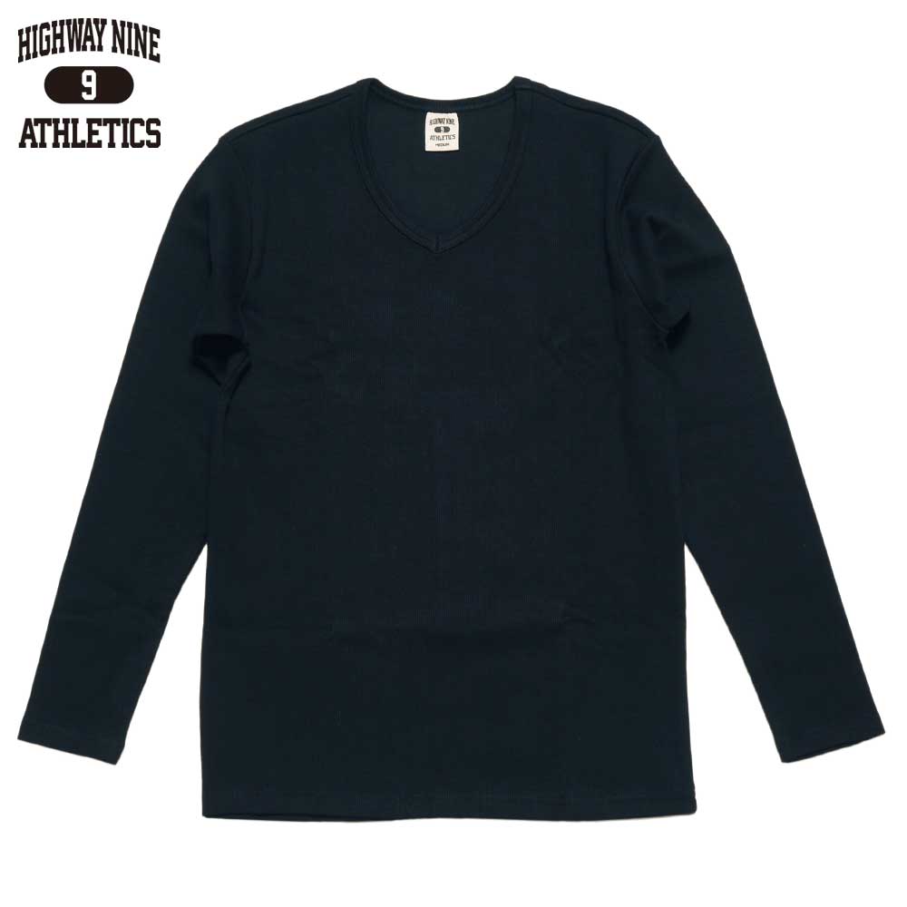 V-NECK RIB L/S Tee  / BLACK / HIGHWAY NINE �ϥ��������ʥ���