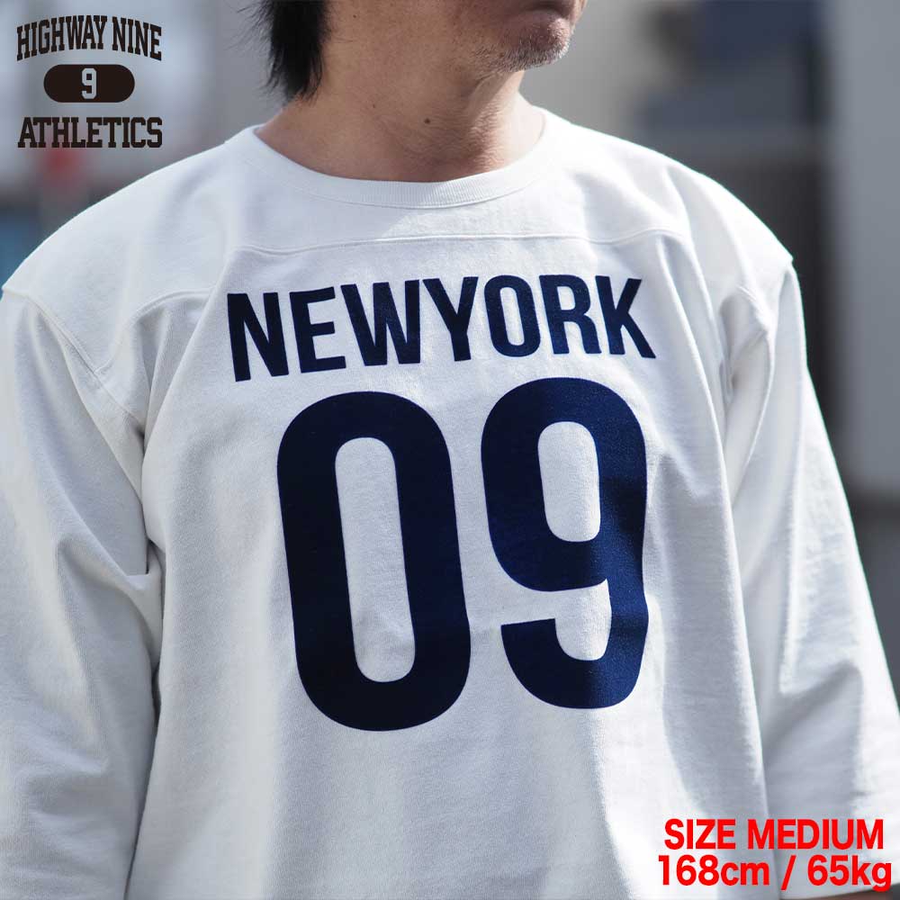 10/-TENJIKU ROUGH FIT FOOT BALL PRINT Tee��NEW YORK�� / WHITE / HIGHWAY NINE �ϥ��������ʥ���