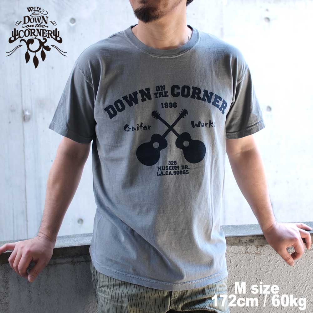 DOWN ON THE CORNER  �����󥪥󥶥����ʡ� S/S TEE "GUITER WORKS" / GREY