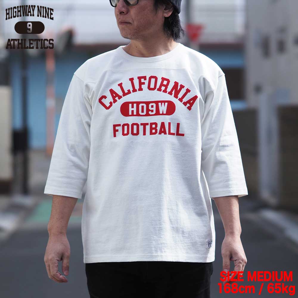 10/-TENJIKU ROUGH FIT FOOT BALL PRINT Tee��CALIFORNIA�� / WHITE / HIGHWAY NINE �ϥ��������ʥ���